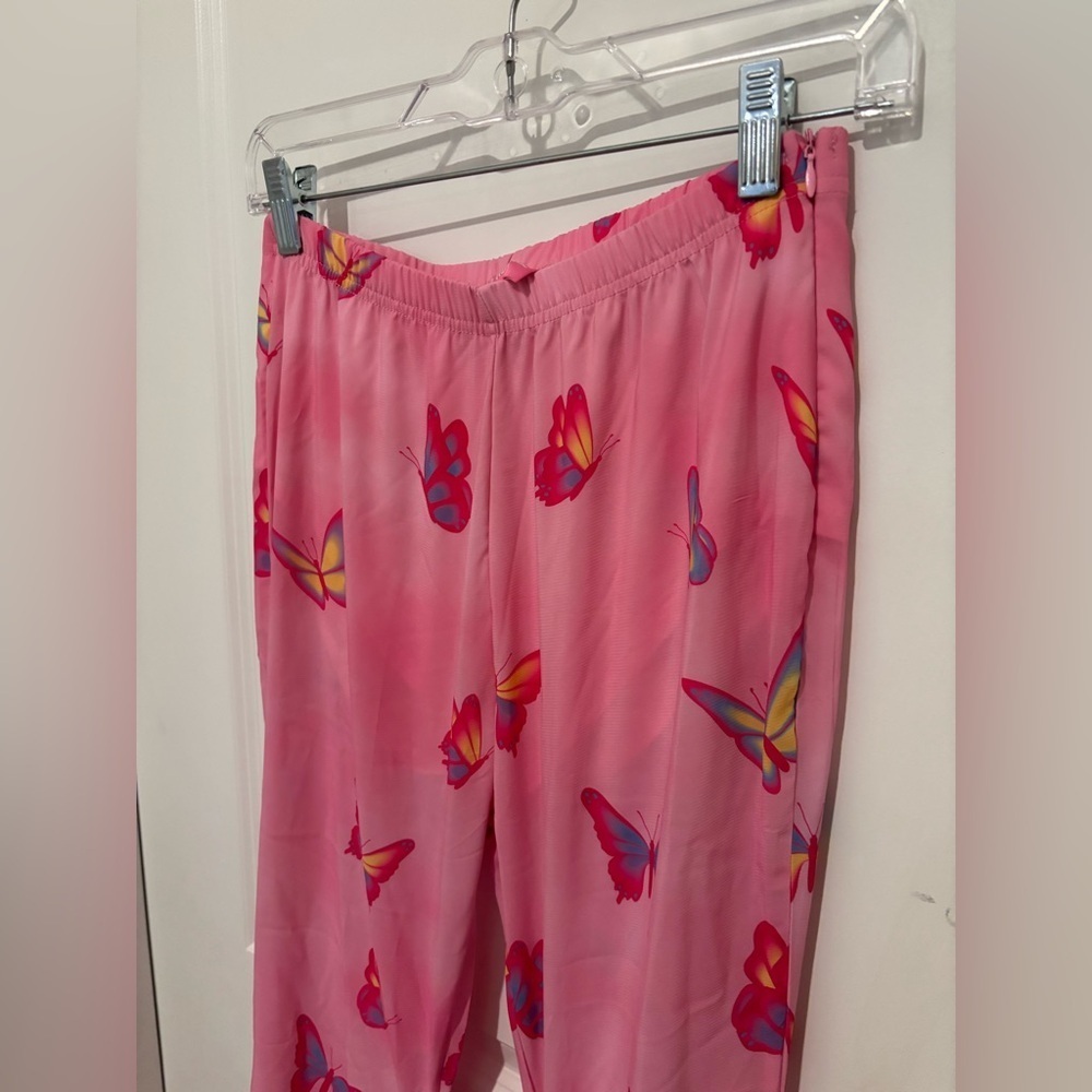 Dolls kill Sugar Thrills ULTRA WIDE leg Butterfly pants S SOLD OUT ONLINE! - Picture 3 of 6